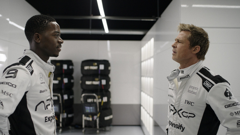 Damson Idris et Brad Pitt